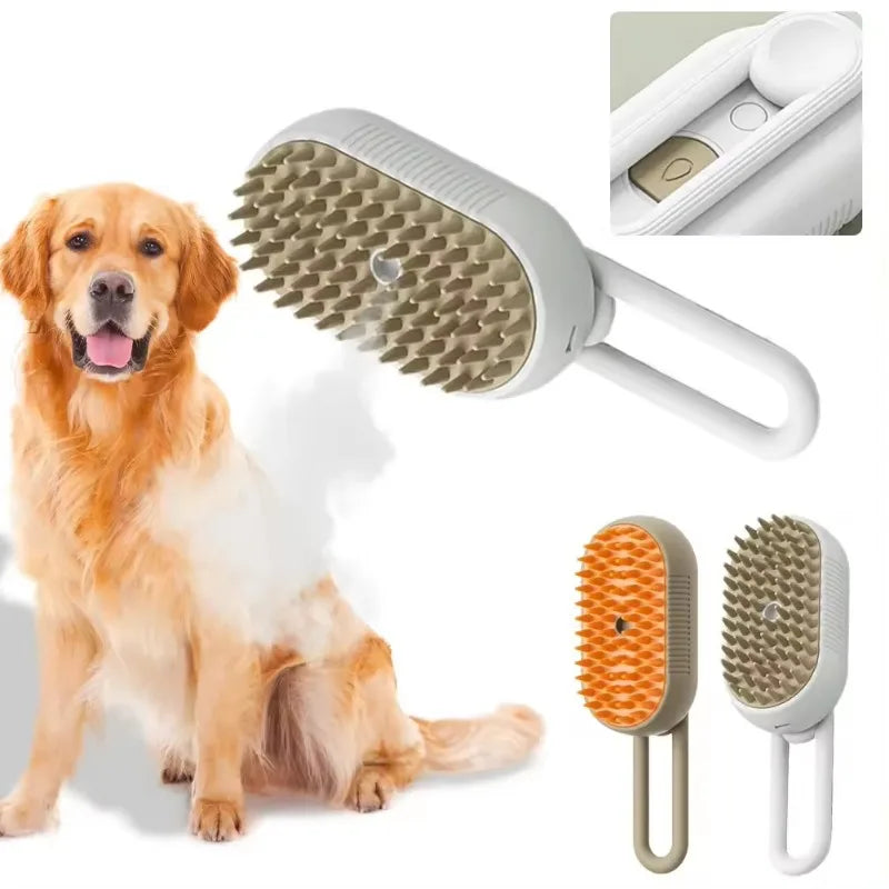 Pet Steam Brush Steam Cats Comb Electric Sprayer for Massage Wool Cat Brush Vaporizer Hair Removal Grooming Pets Accessories